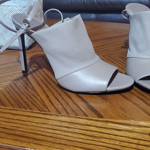 Vince Grace peep toe heel with ankle strap.